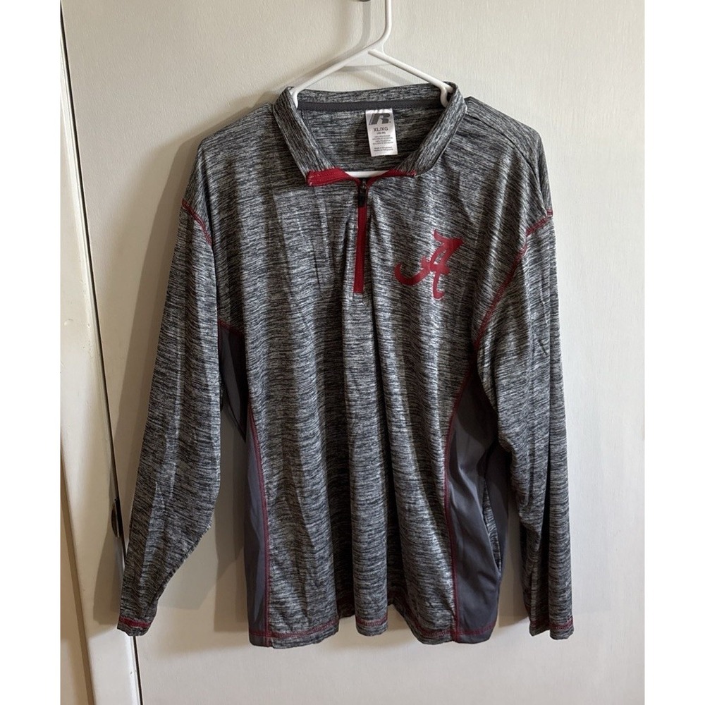 Alabama Crimson Tide Russell Athletic Polyester LS Shirt X-LARGE With Pockets